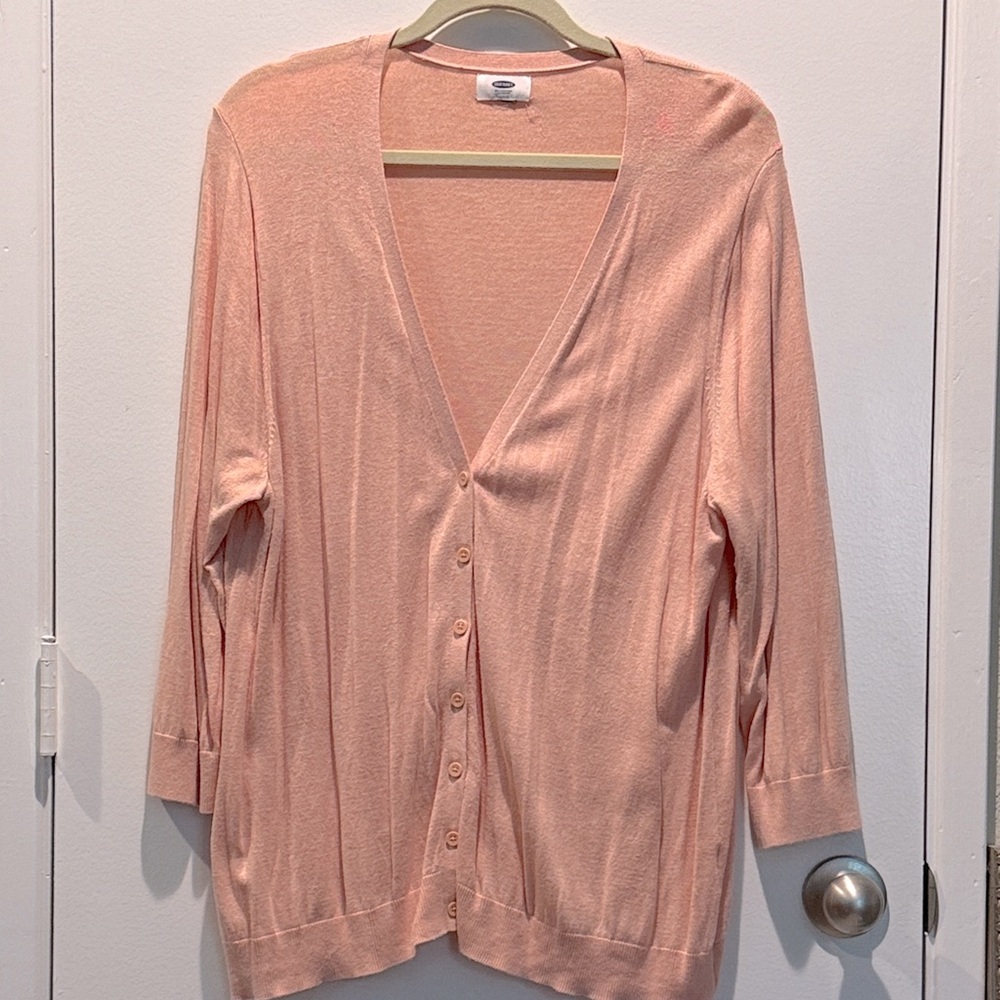 Old Navy Peach 3/4 Sleeve Women's Cardigan